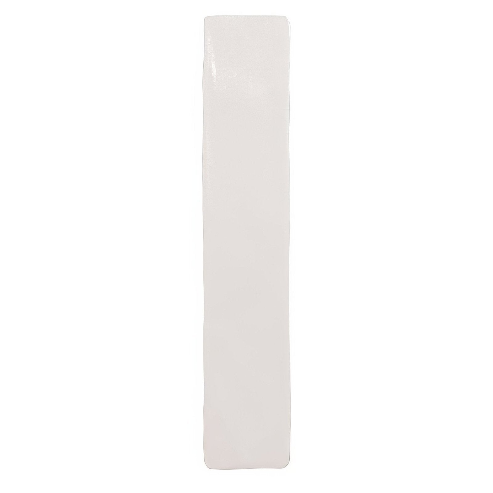 A sleek minimalist sherbet white brick tile 5x25cm with a smooth glossy finish ideal for modern interiors
