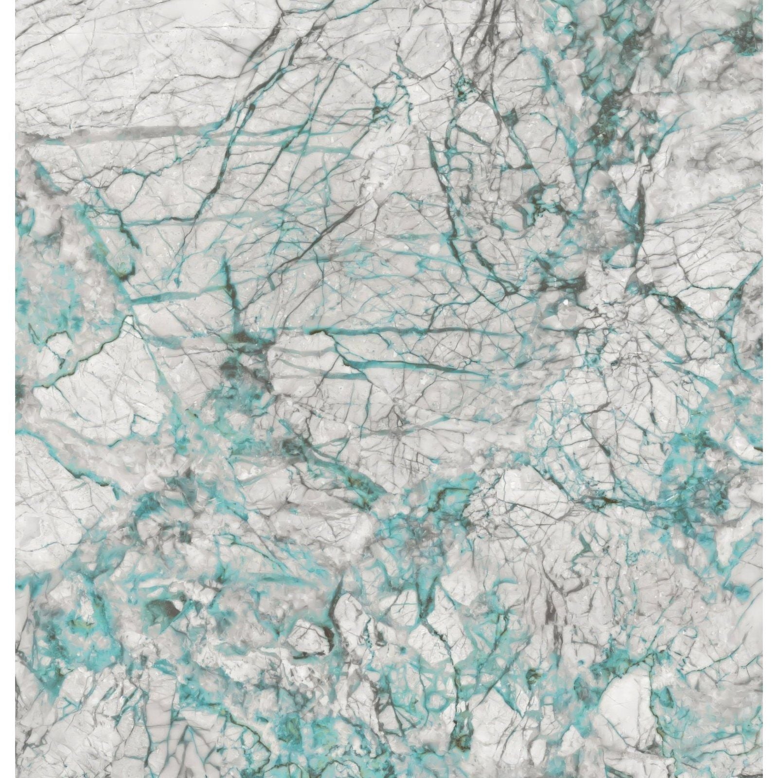 A shower panel green marble with a sleek white marble surface featuring intricate teal and gray veining patterns