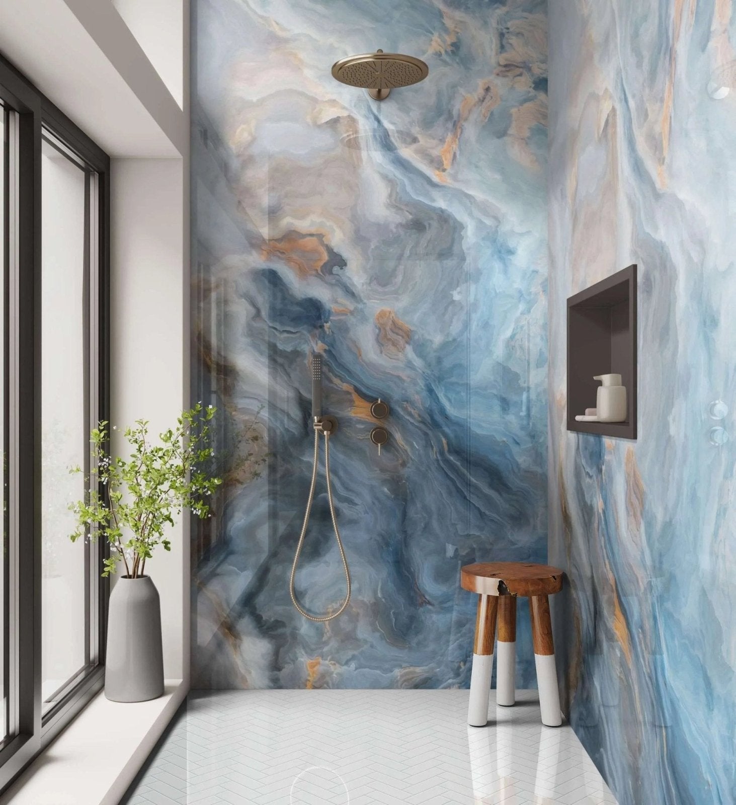 Shower Panel Onyx Crystal Light