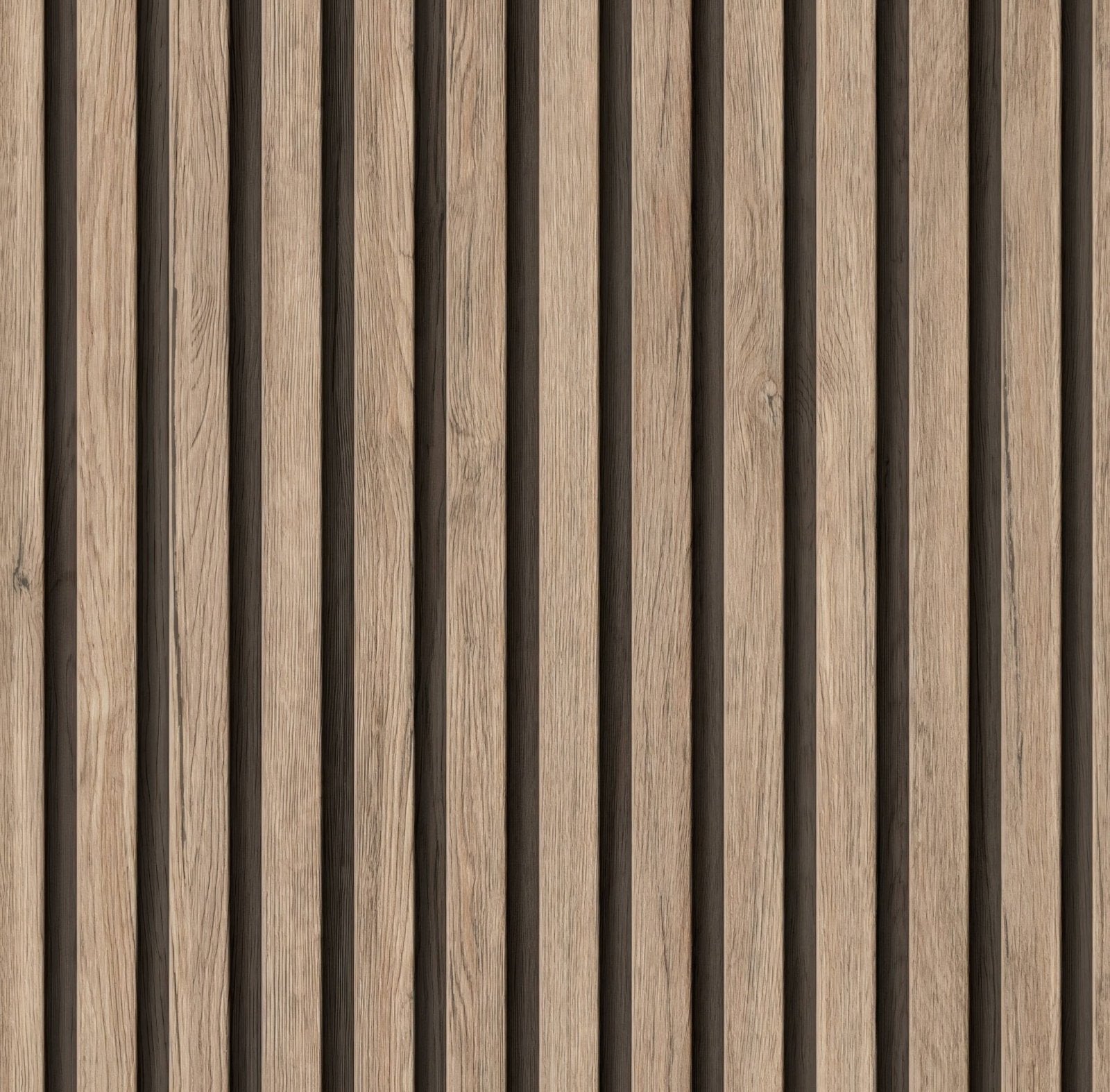 Shower Panel Pale Walnut Acoustic Slatted