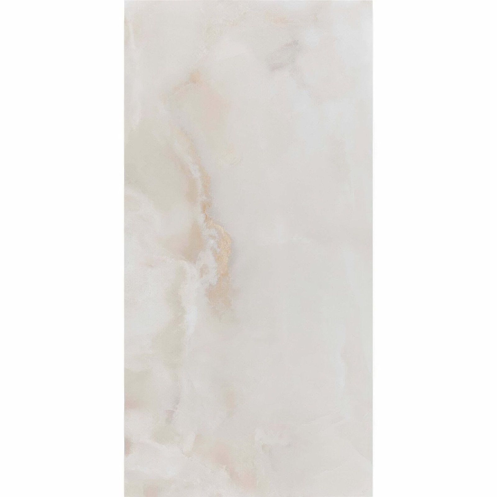 Cream-colored marble-effect signature naza white gloss tile with subtle beige veining for elegant interior flooring