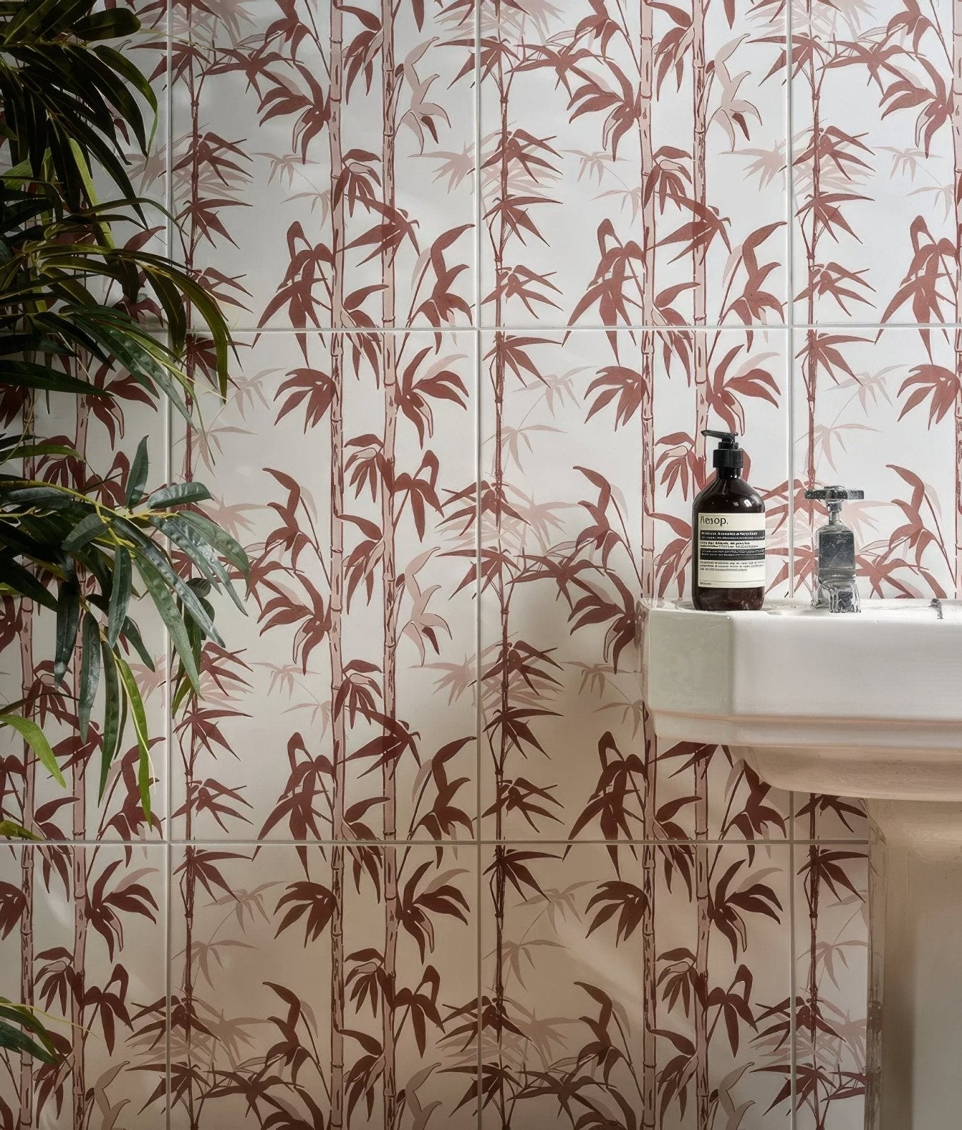 Silk Screen Ceramic Lantau Bamboo Chocolate