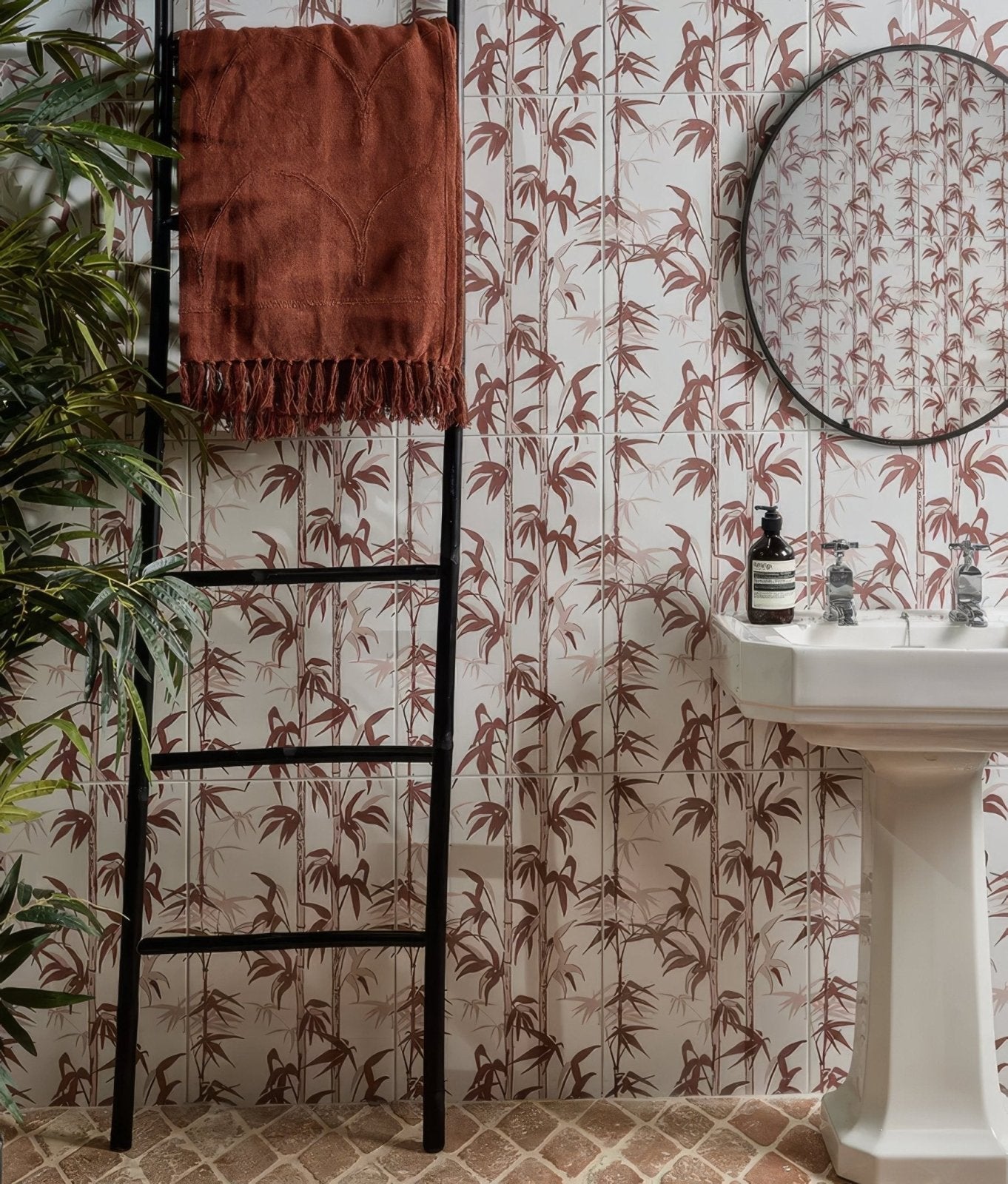 Silk Screen Ceramic Lantau Bamboo Chocolate