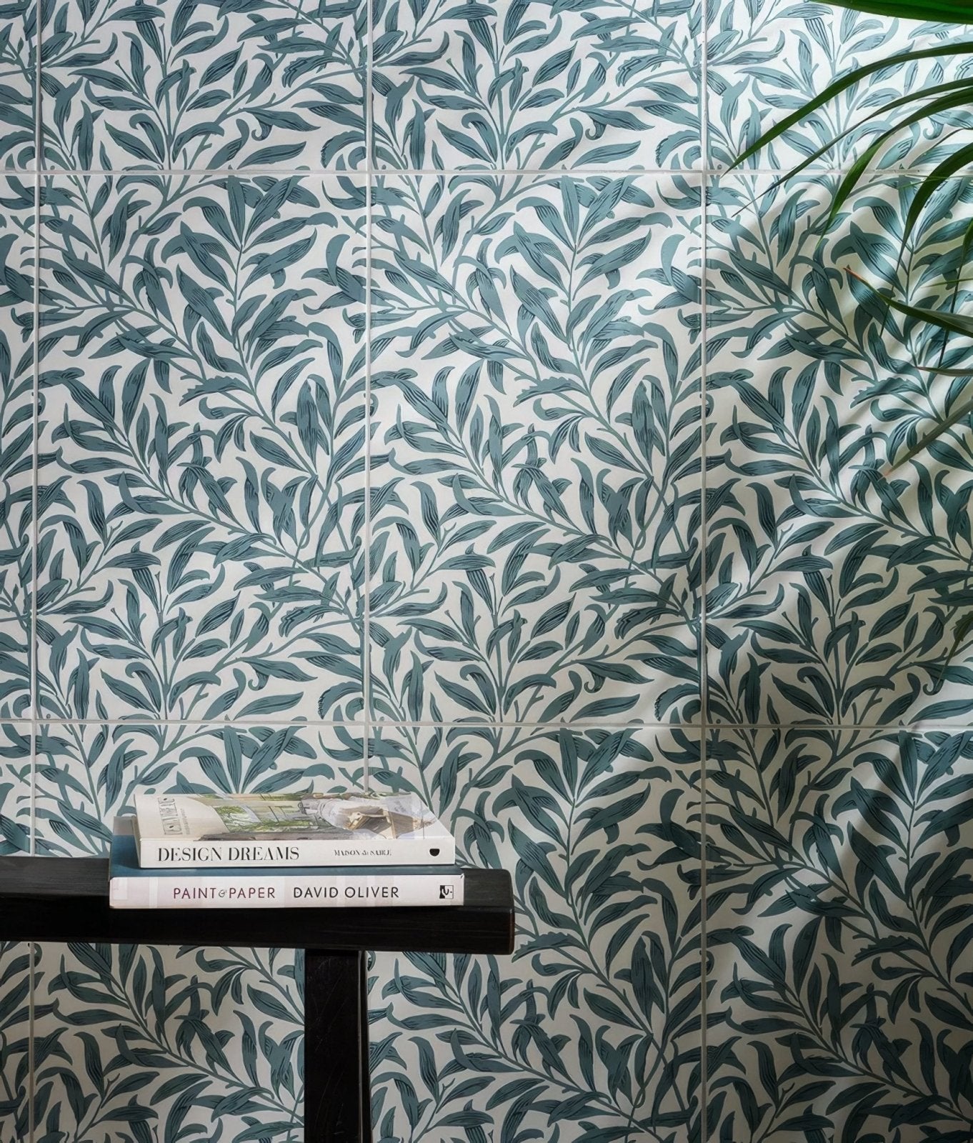 Silk Screen Ceramic Willow Cottage Teal