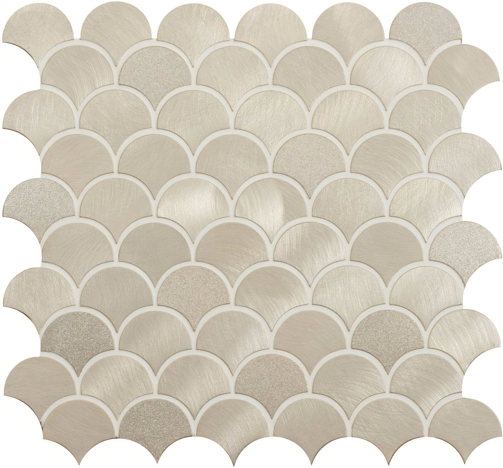 Skathi Gold Scale Mixed Finish Aluminium Mosaic