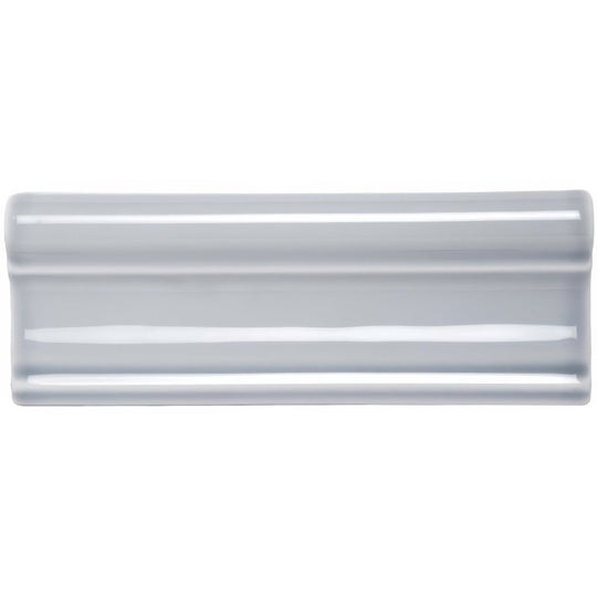 Gray ceramic tile snape hampton with a glossy finish and three horizontal ridges for wall or floor use