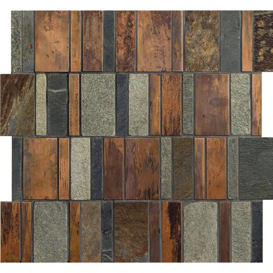 Sorvad Natural Stone and Copper Mix Mosaic - alternate view