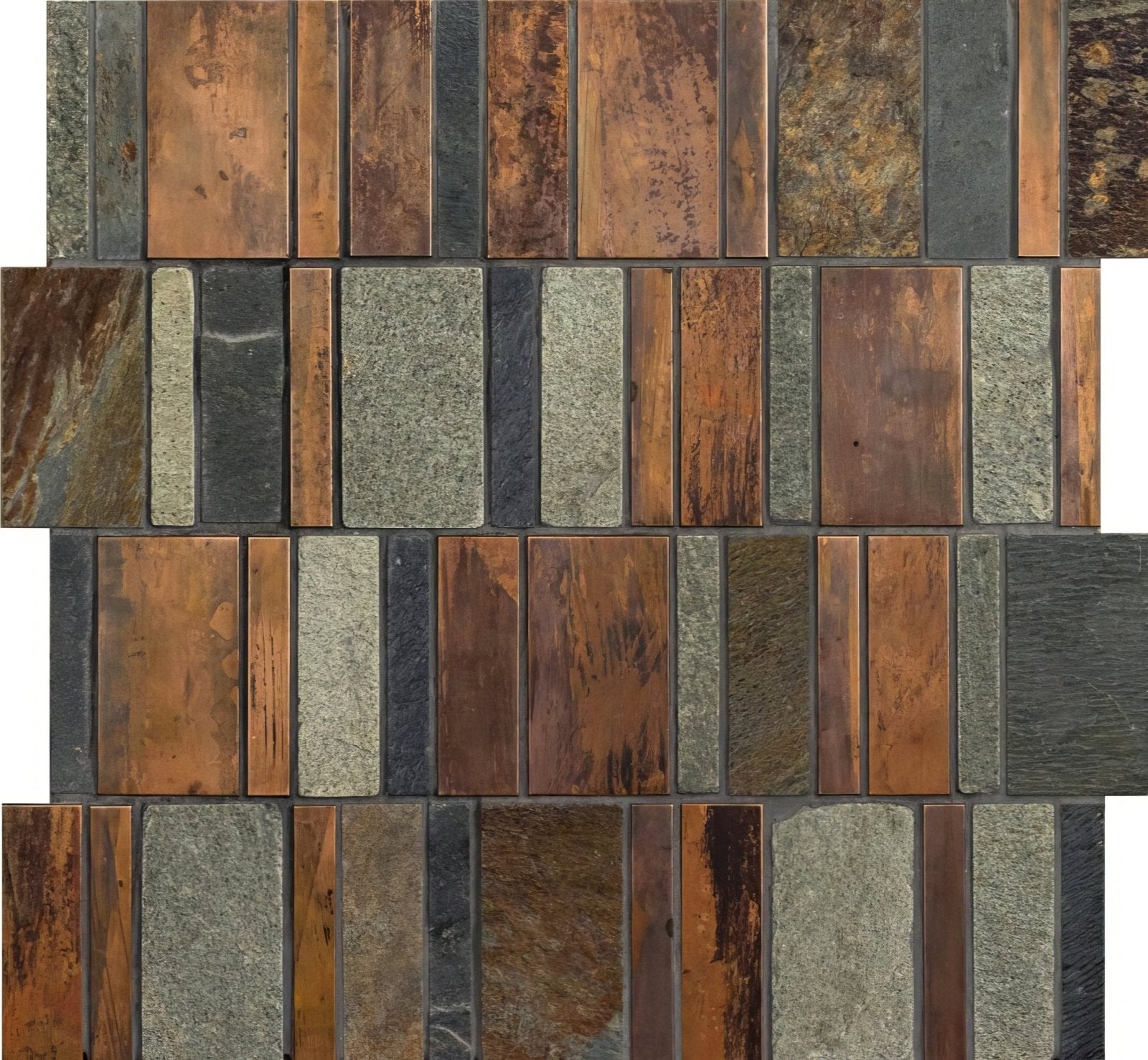 Sorvad Natural Stone and Copper Mix Mosaic