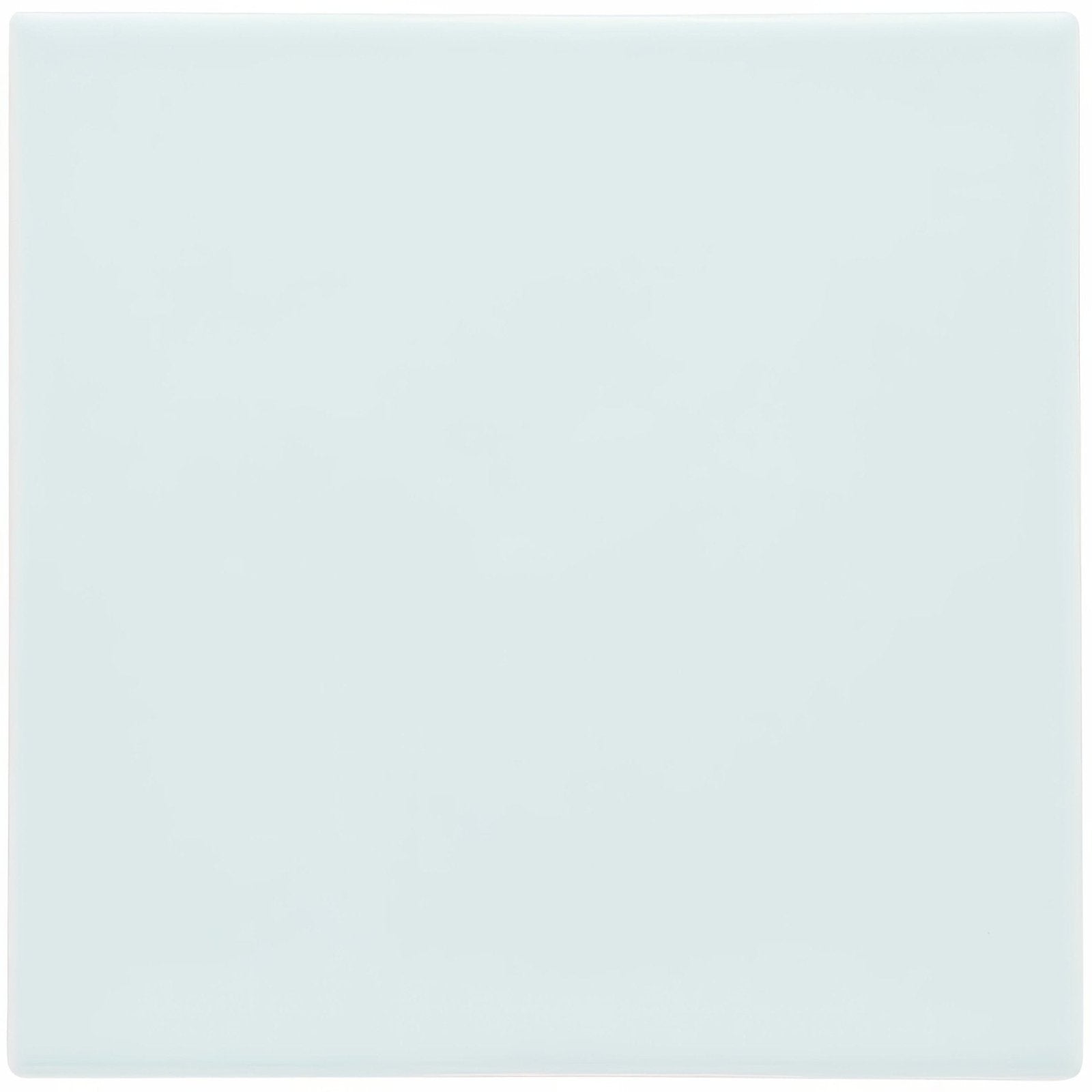 A smooth square ceramic tile with a soft pale blue glaze from the Southwold Field Tile collection