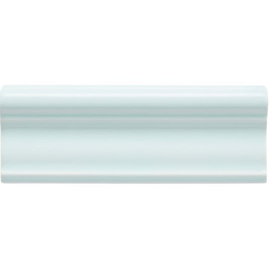 Southwold Hampton sleek glossy mint green ceramic tile with smooth curved profile and subtle horizontal ridges