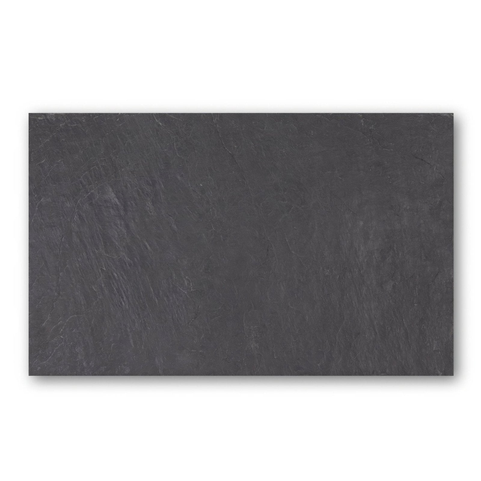 Dark gray slate tile with a natural textured surface spanish black 25 x 40 chipped edge riven