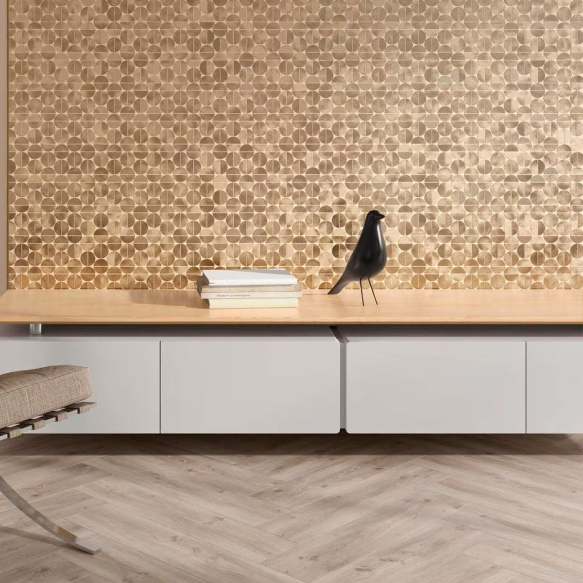 Sphere Copper Gold Mosaic