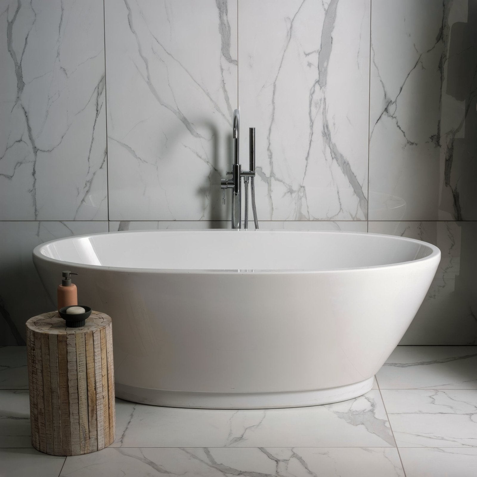 Statuario Nuovo 120x60cm in a bathroom setting (2)