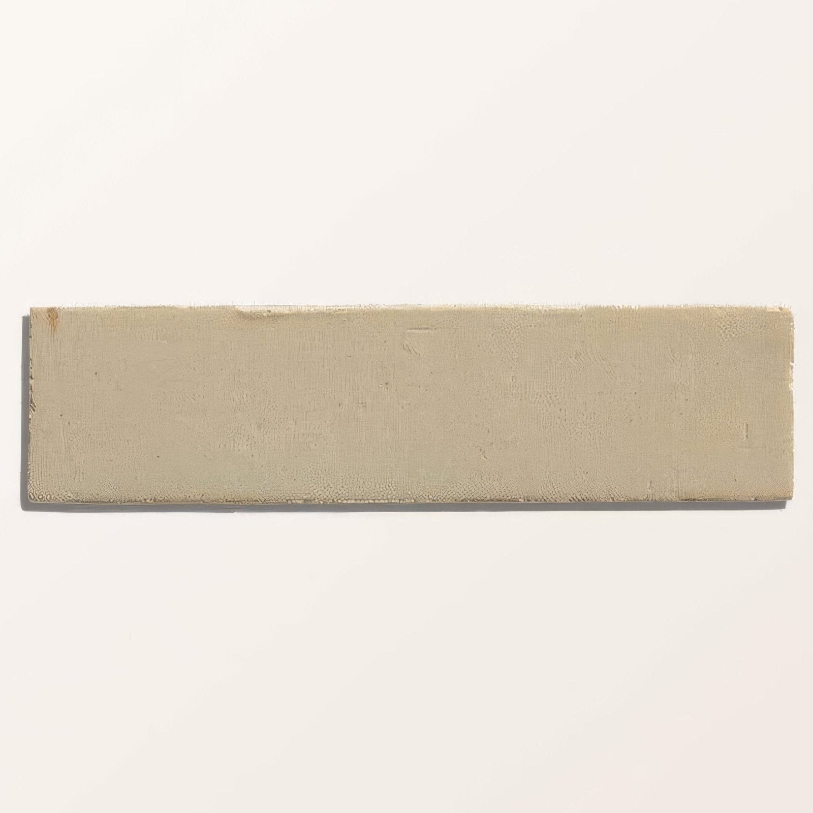 Beige rectangular stone glaze ceramic chambray gloss brick tile with a textured matte finish for wall and floor use