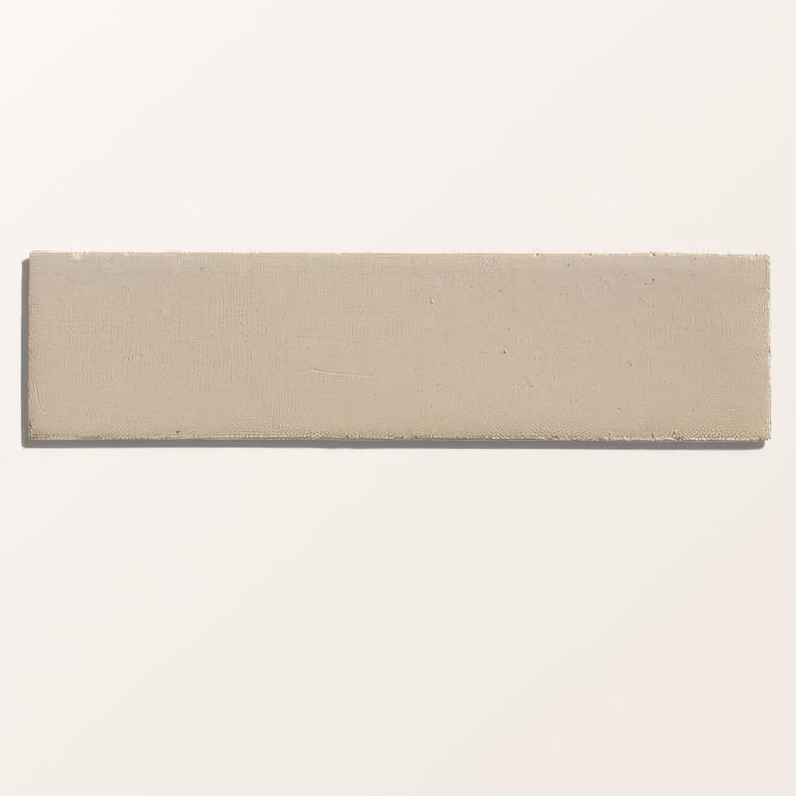 Beige matte slightly textured rectangular ceramic tile from stone glaze ceramic linen gloss brick collection