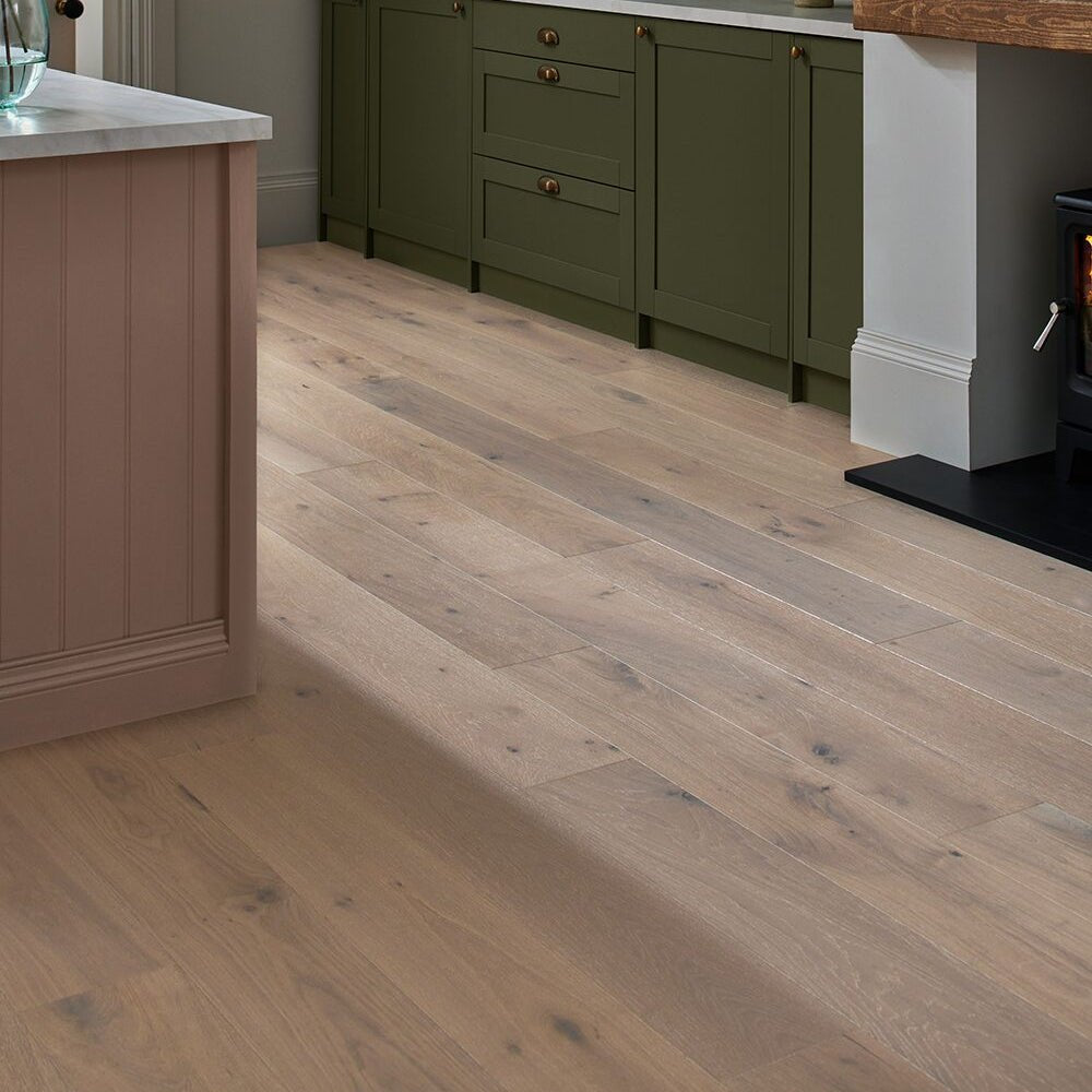 Stonehaven strait oak light oak hardwood flooring with natural wood grain and subtle knots