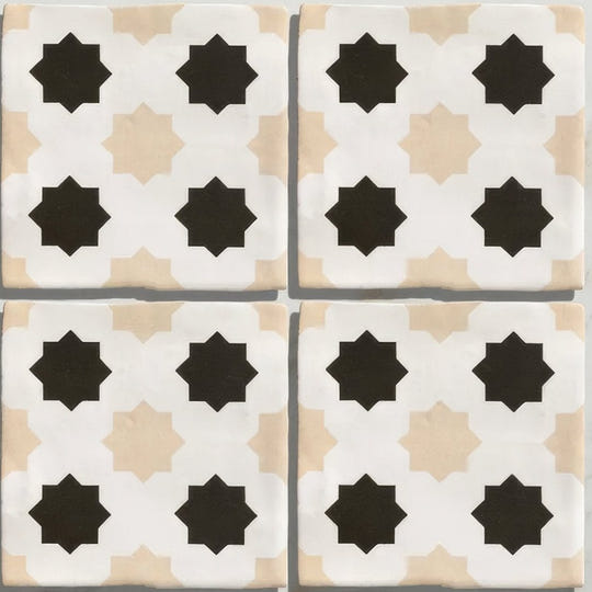 Studio Cosmos Sand Ceramic Wall Tile 13x13cm - alternate view