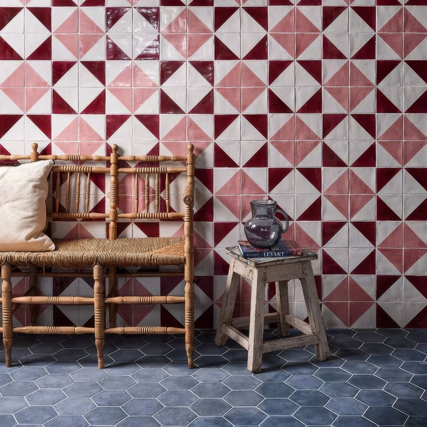 Studio Jamboree Handpainted Ceramic Coral Tri