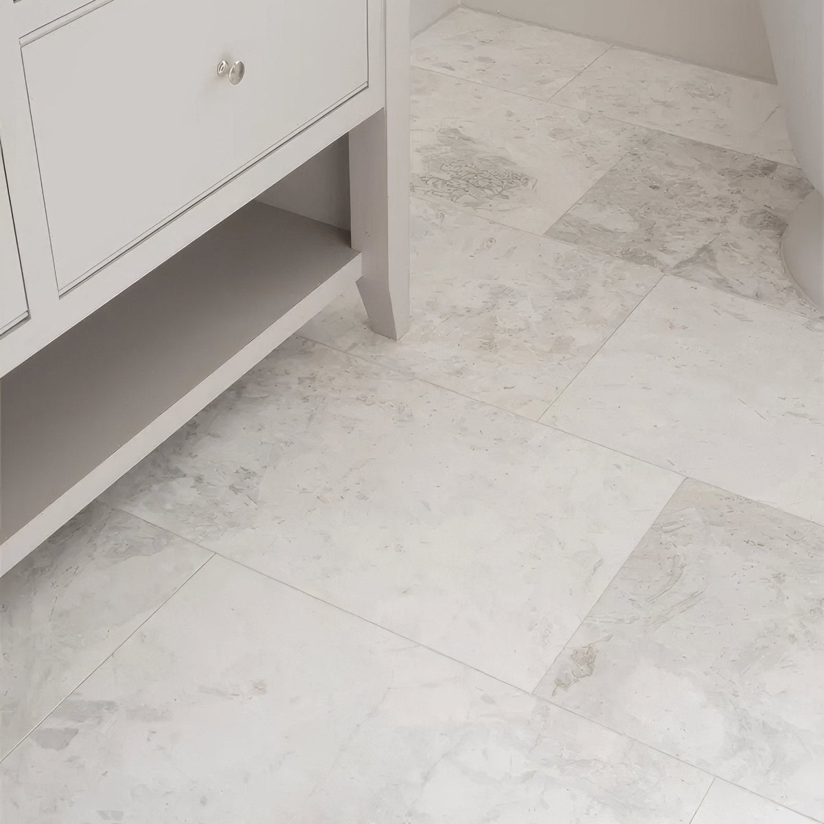 Taj Mahal Marble Honed Finish 61 x 40.6cm in a shower setting