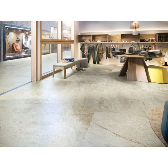 Béige marble-effect floor tiles támesis 1850 sand matt with subtle veining and polished finish