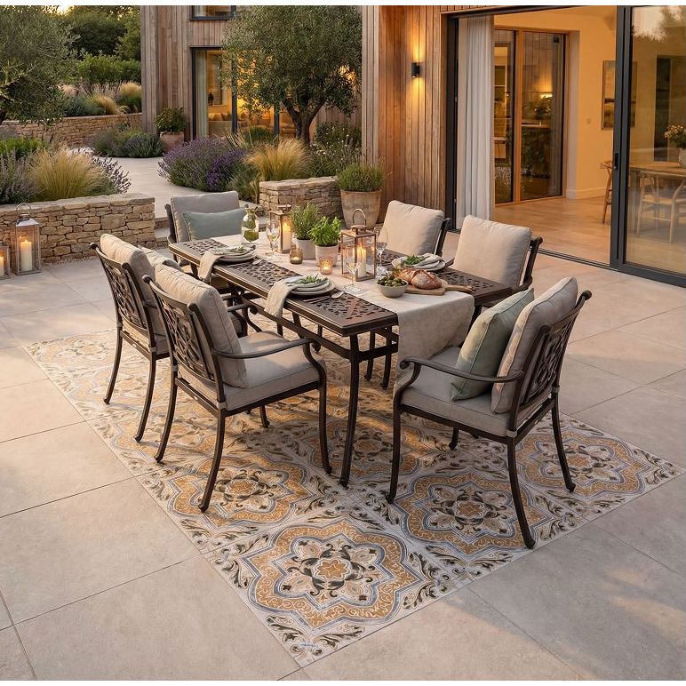 Tapestry Porcelain Paving Arabic textured R11 surface detail