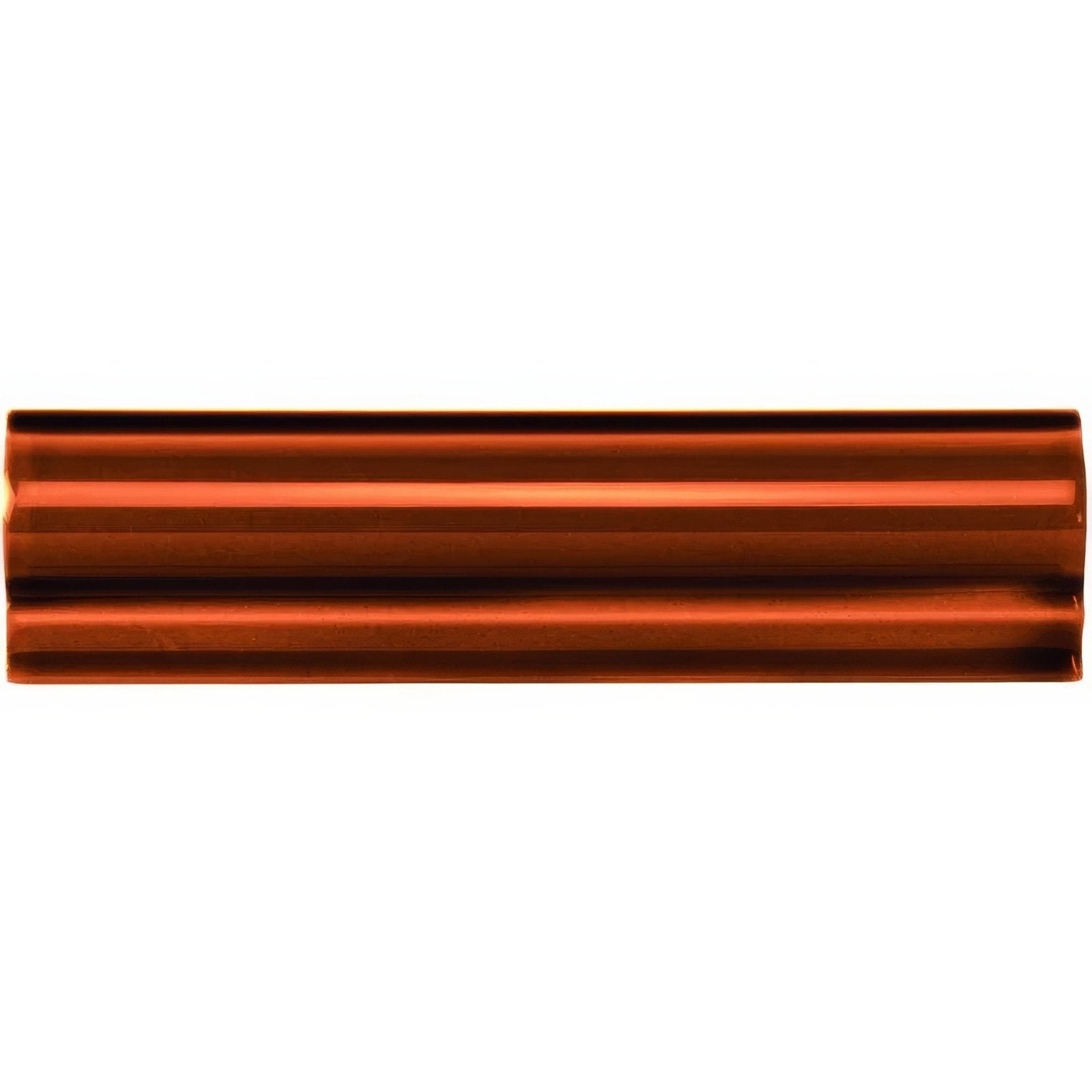 Teapot brown albert moulding copper-colored ribbed metal rod with sleek polished finish for decorative use