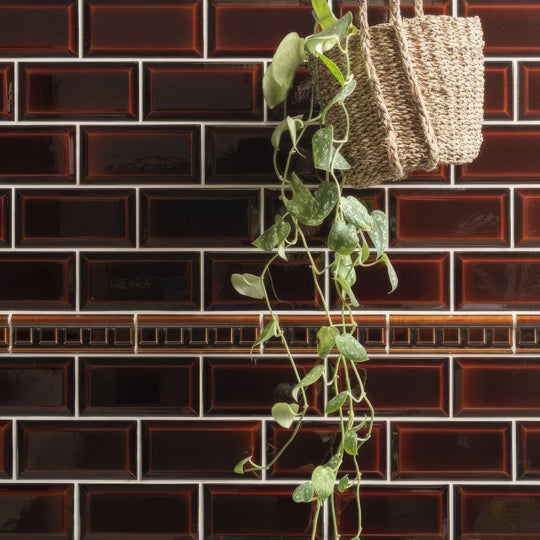 Teapot Brown Metro Bevelled Tile