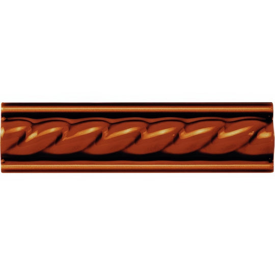 Teapot Brown Rope Moulding Ceramic Wall Tile 152x40mm - alternate view