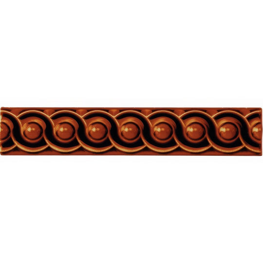 Teapot Brown Scroll Moulding Ceramic Wall Tile 152x29mm - alternate view