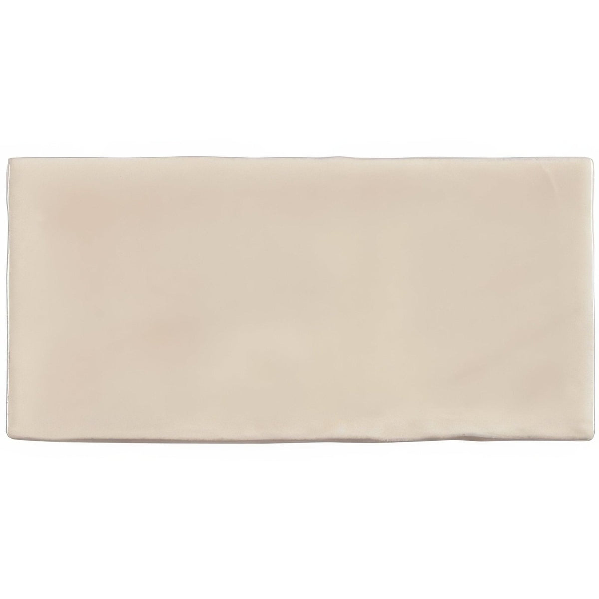 Beige rectangular ceramic thebes half tile wall tiles with a smooth glossy finish for indoor wall use