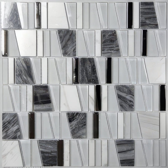 Trip Asi Gris Mosaic Wall Tile - alternate view