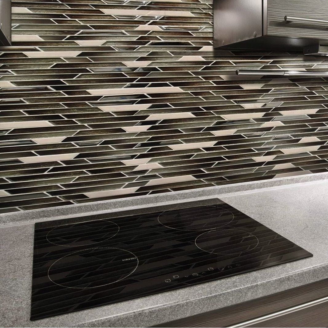 Trip Belart Marron Mosaic black glass-ceramic induction cooktop with four circular heating zones and modern design
