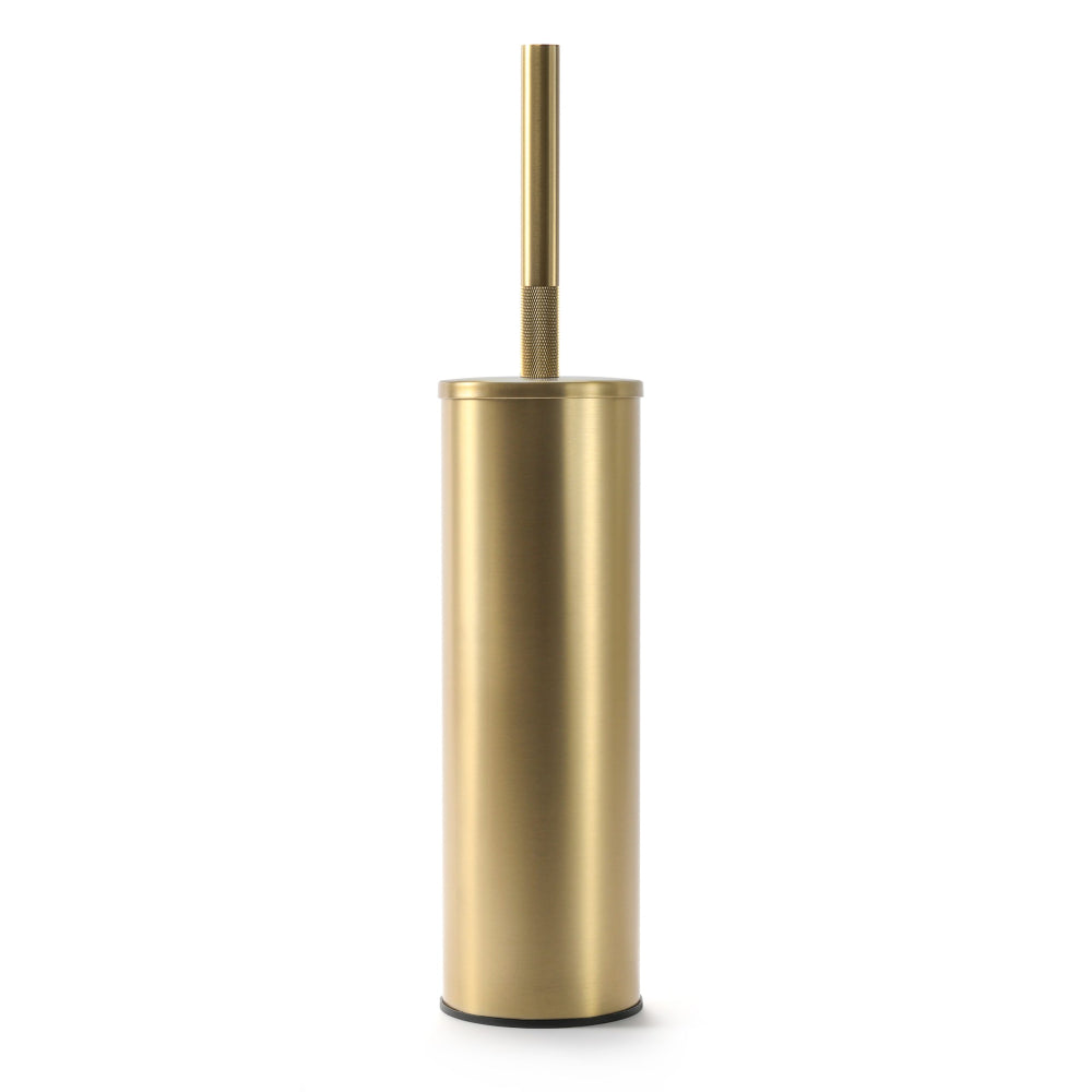 Turner Toilet Brush Freestanding in Brushed Brass - Origins Living