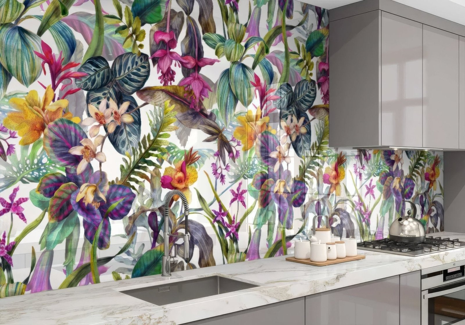 Tropical Floral Dream Shower Wall Panel
