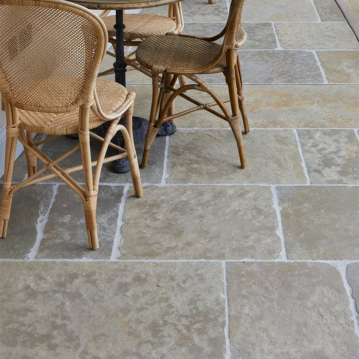 Trusloe Limestone Seasoned Finish in a kitchen setting