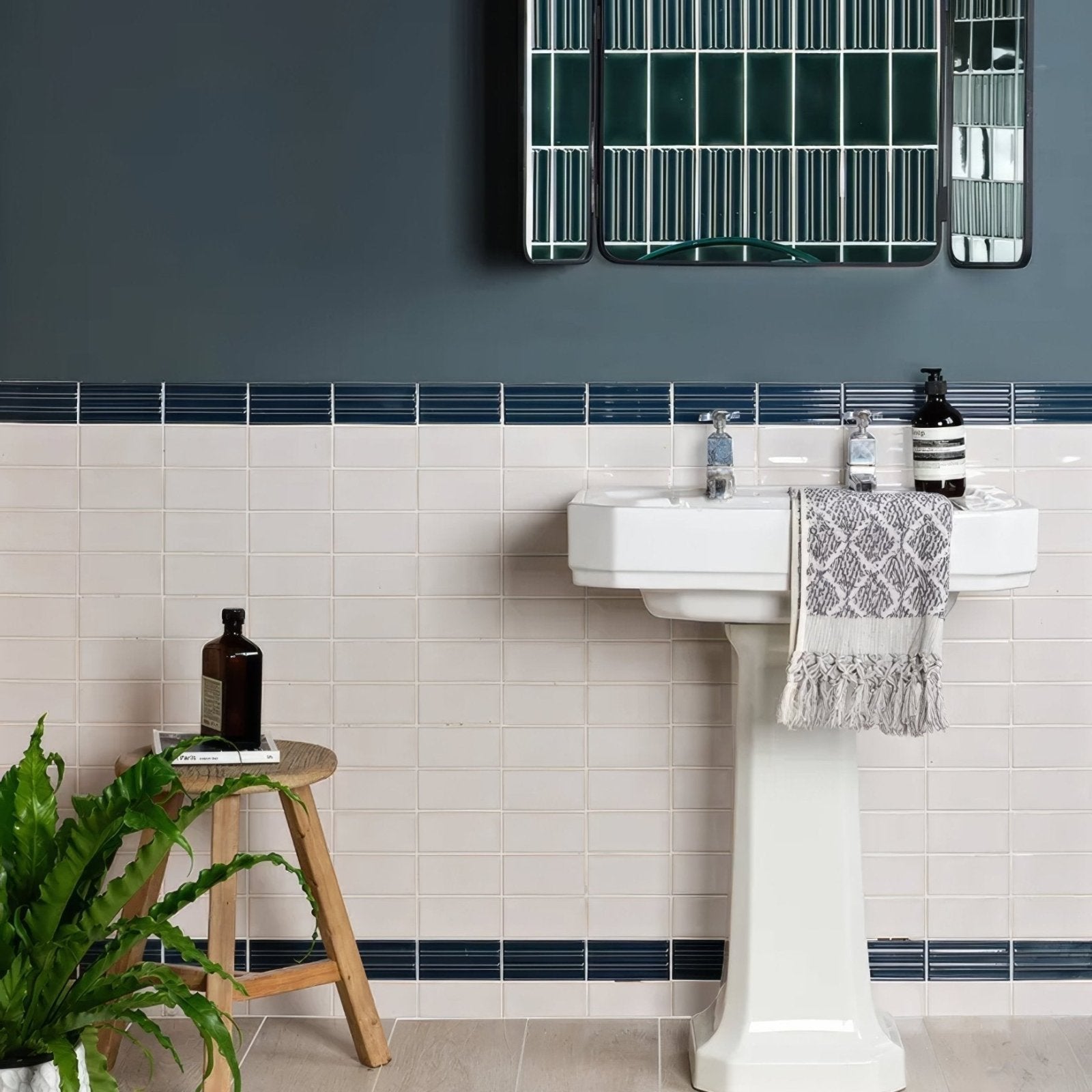 White pedestal sink tunstall ceramic brick deep white with sleek modern design and smooth ceramic finish