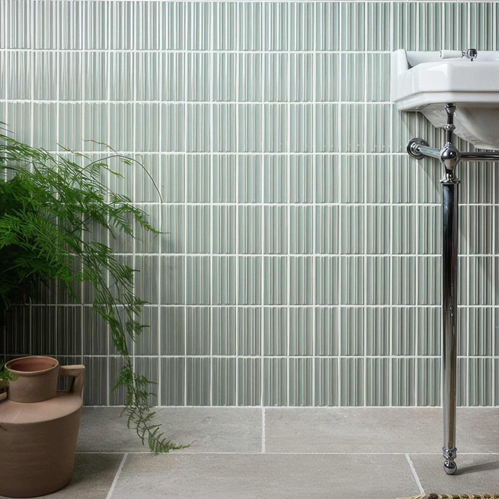 Tunstall Ceramic Fluted Brick Fern