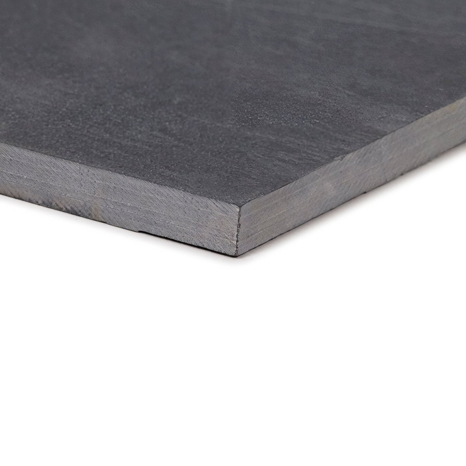 Urban slate 40 x 20 black grey dark gray slate tile with textured natural stone surface and visible edge grain