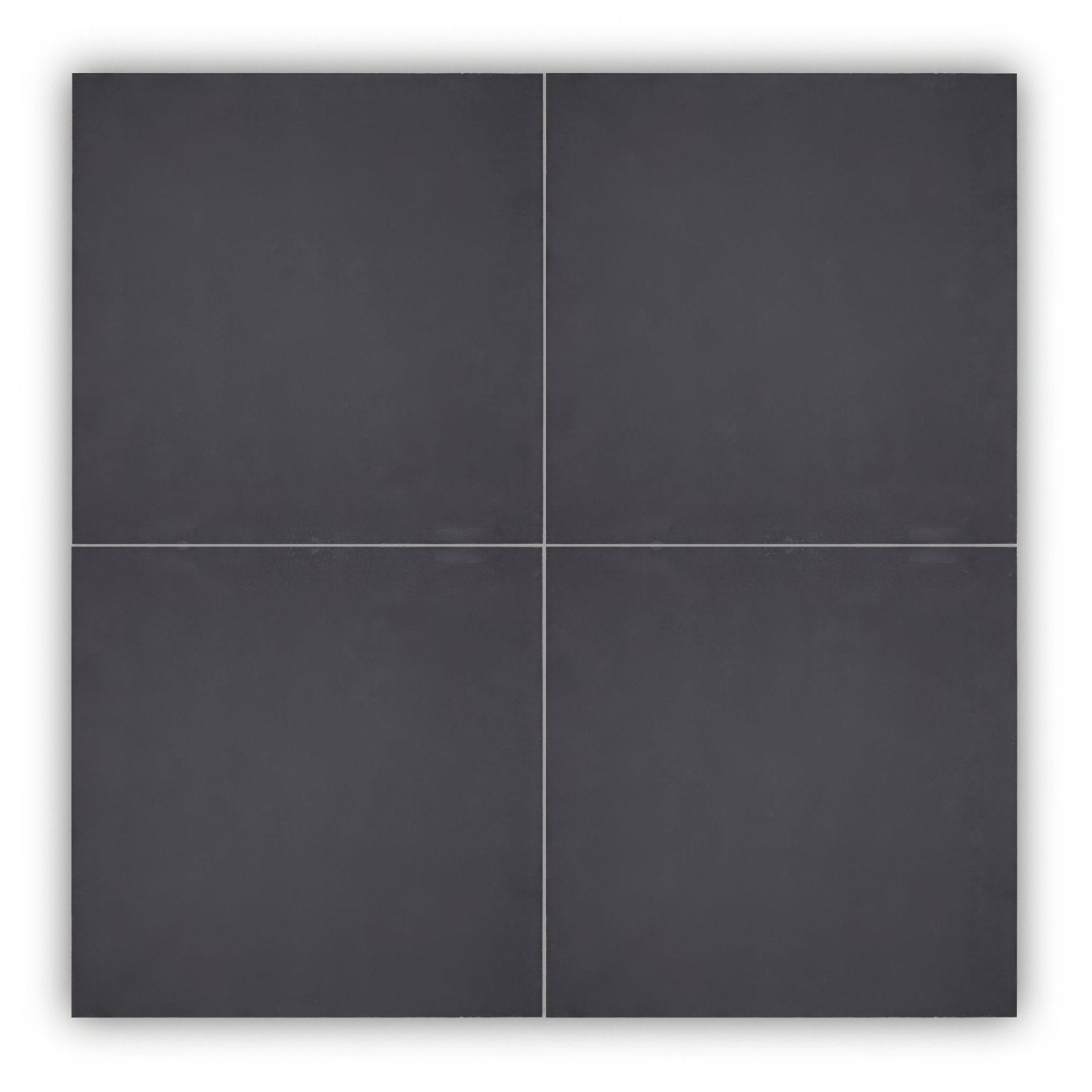 Dark gray minimalist abstract painting urban slate 60 x 60 composed of four equal square panels in a grid