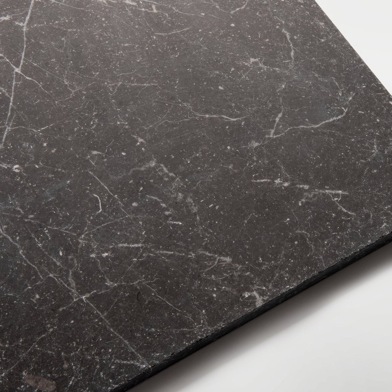Dark gray marble venetian black tile 20 x 20 cm with subtle white veining for elegant flooring or wall use