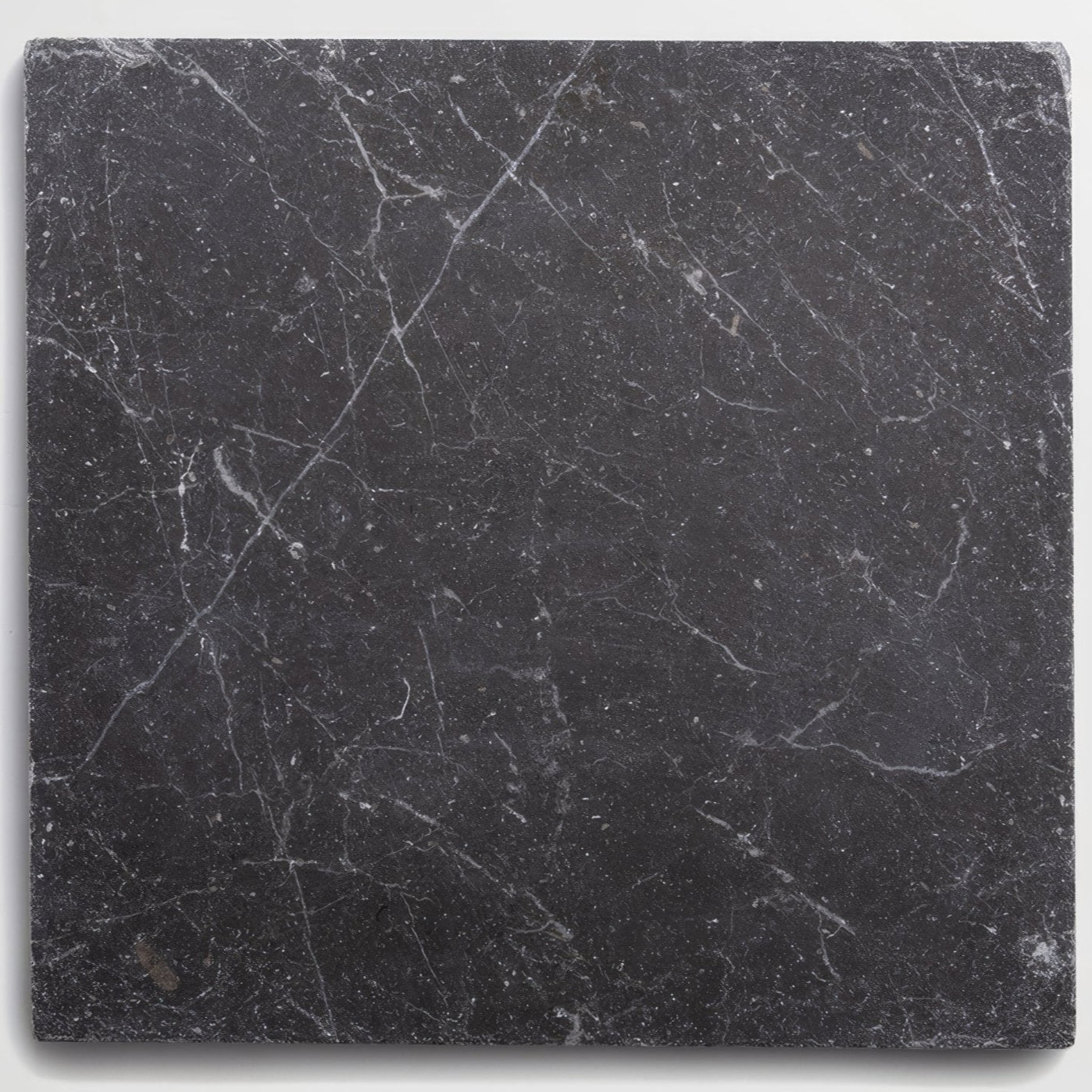 Venetian black 20 x 20cm dark gray marble tile with subtle white veining for elegant flooring and wall use