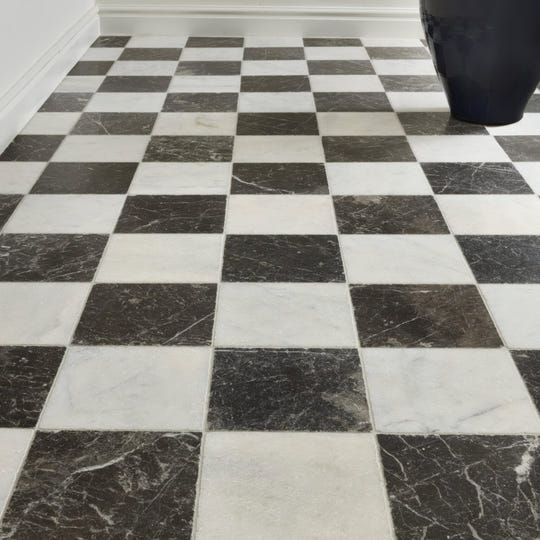 Venetian White 40 x 40cm Marble Floor Tile - alternate view