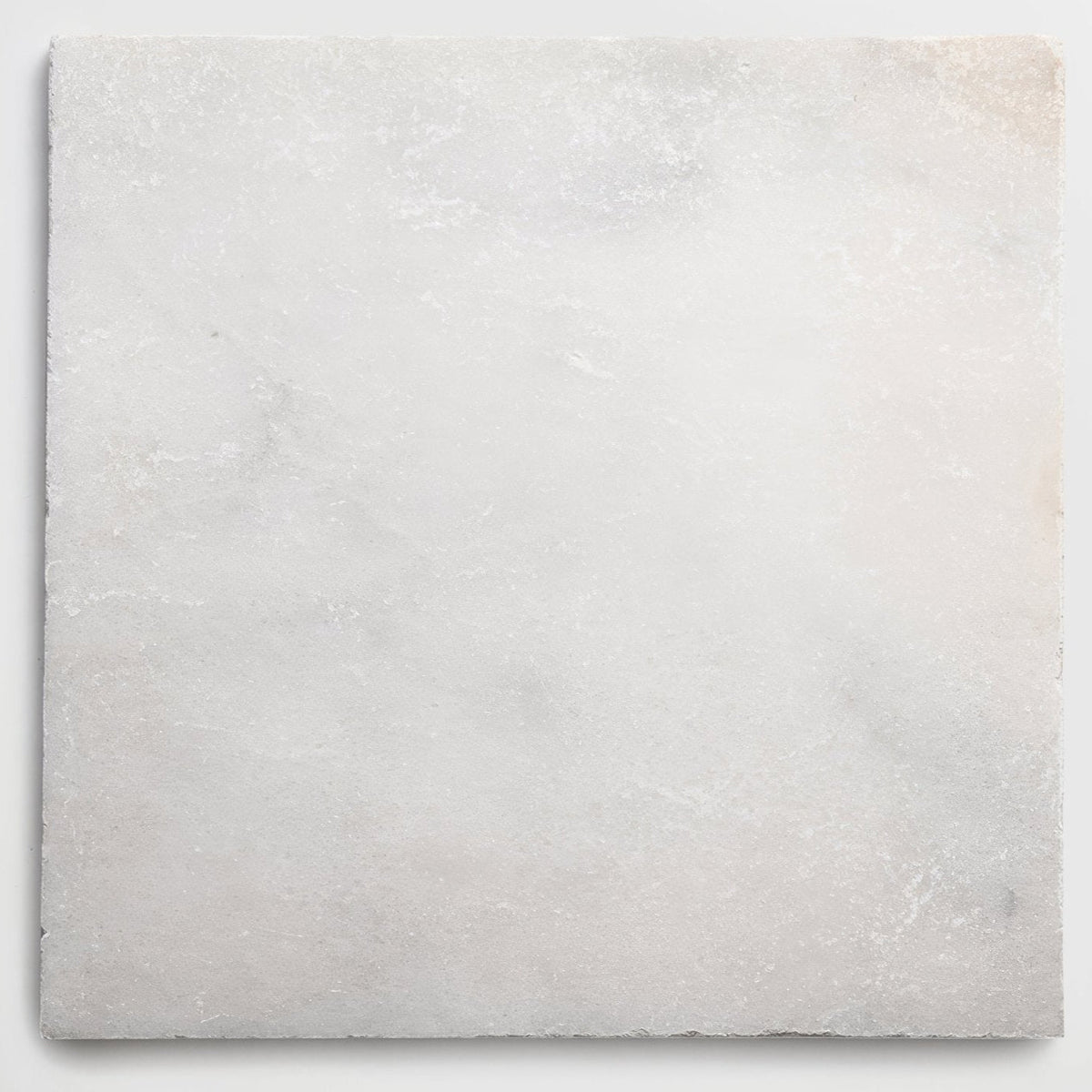 Venetian white 40 x 40cm square off-white marble tile with subtle gray veining and a slightly textured surface