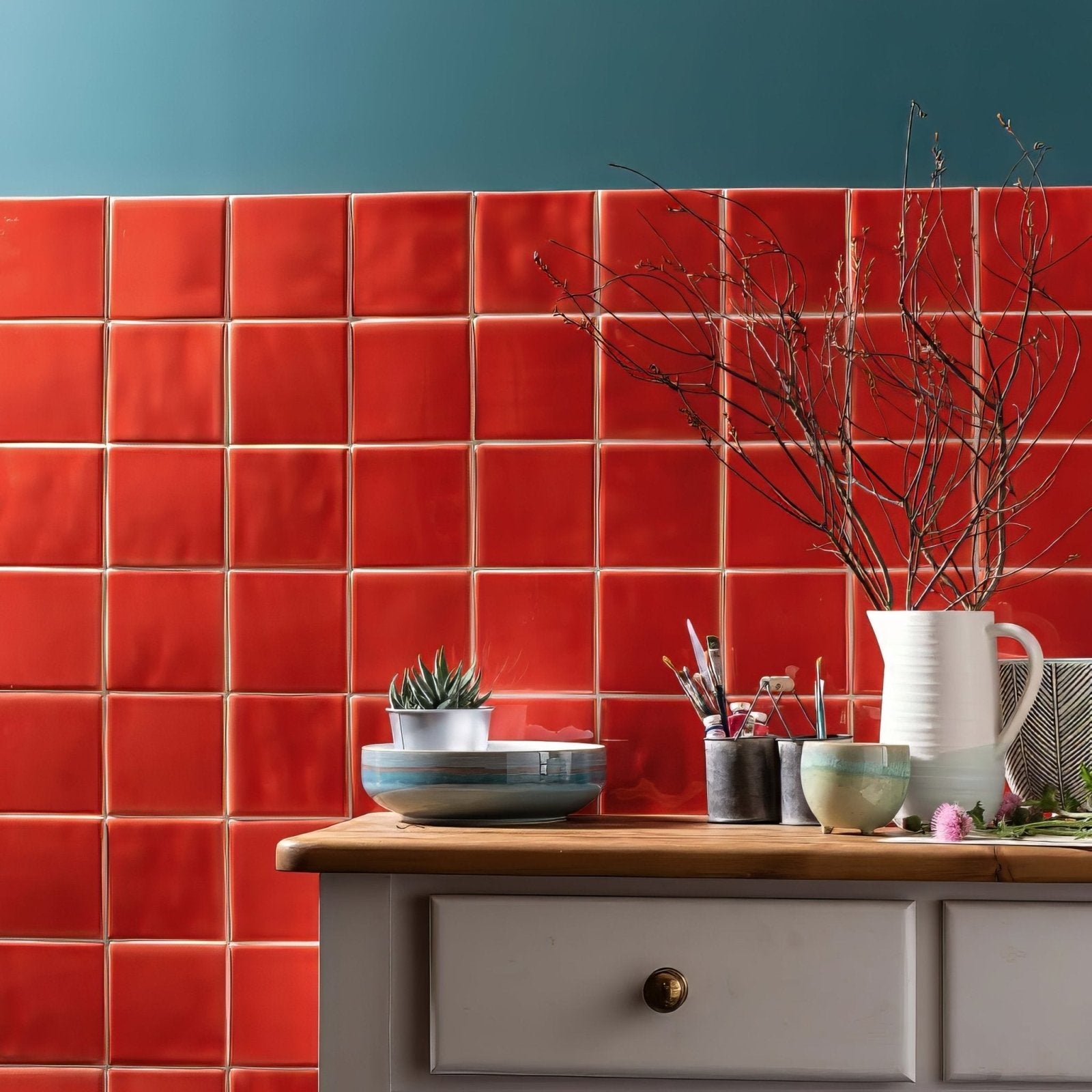 Vermillion Field Tile