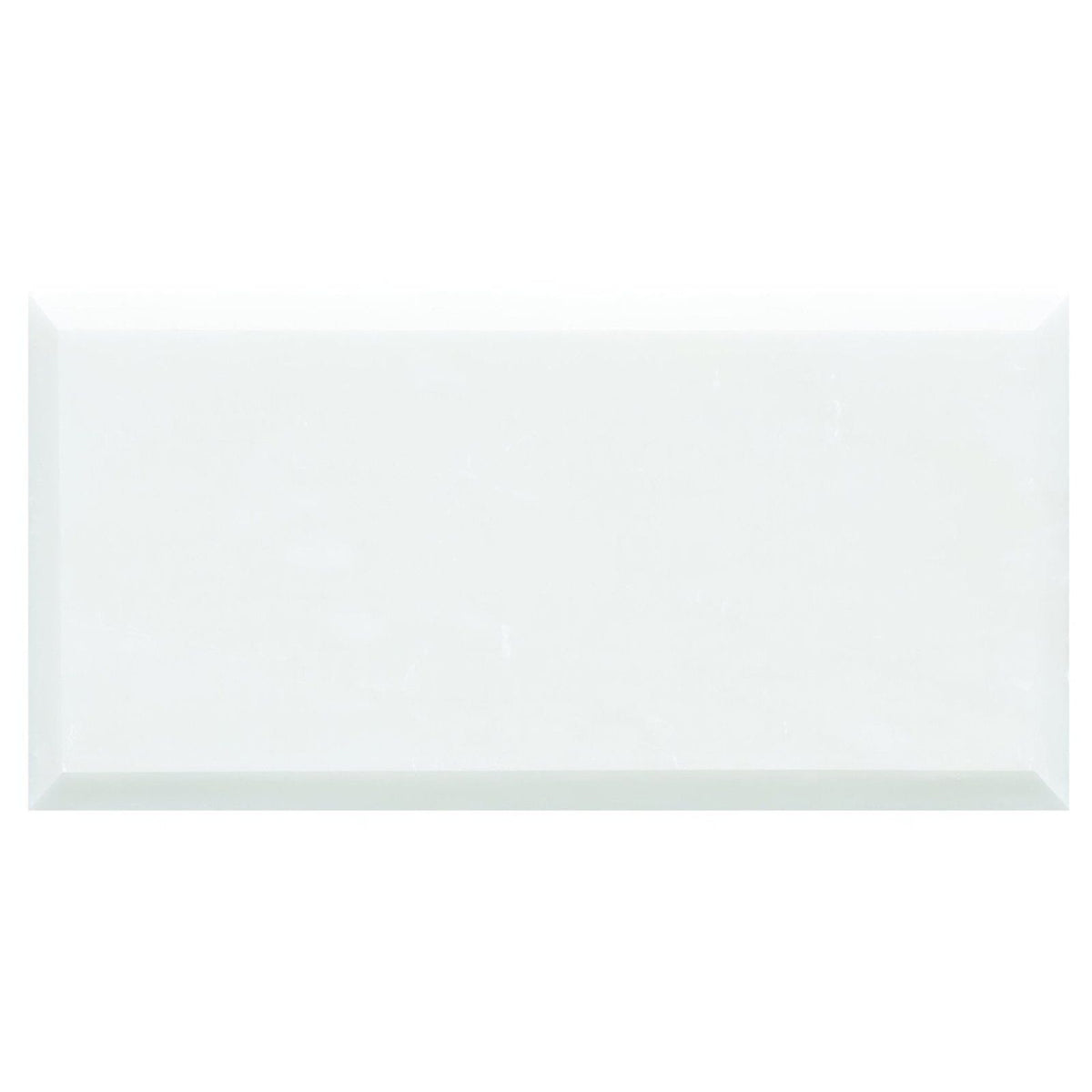 Viano White Honed Bevelled Marble 200 x 100mm