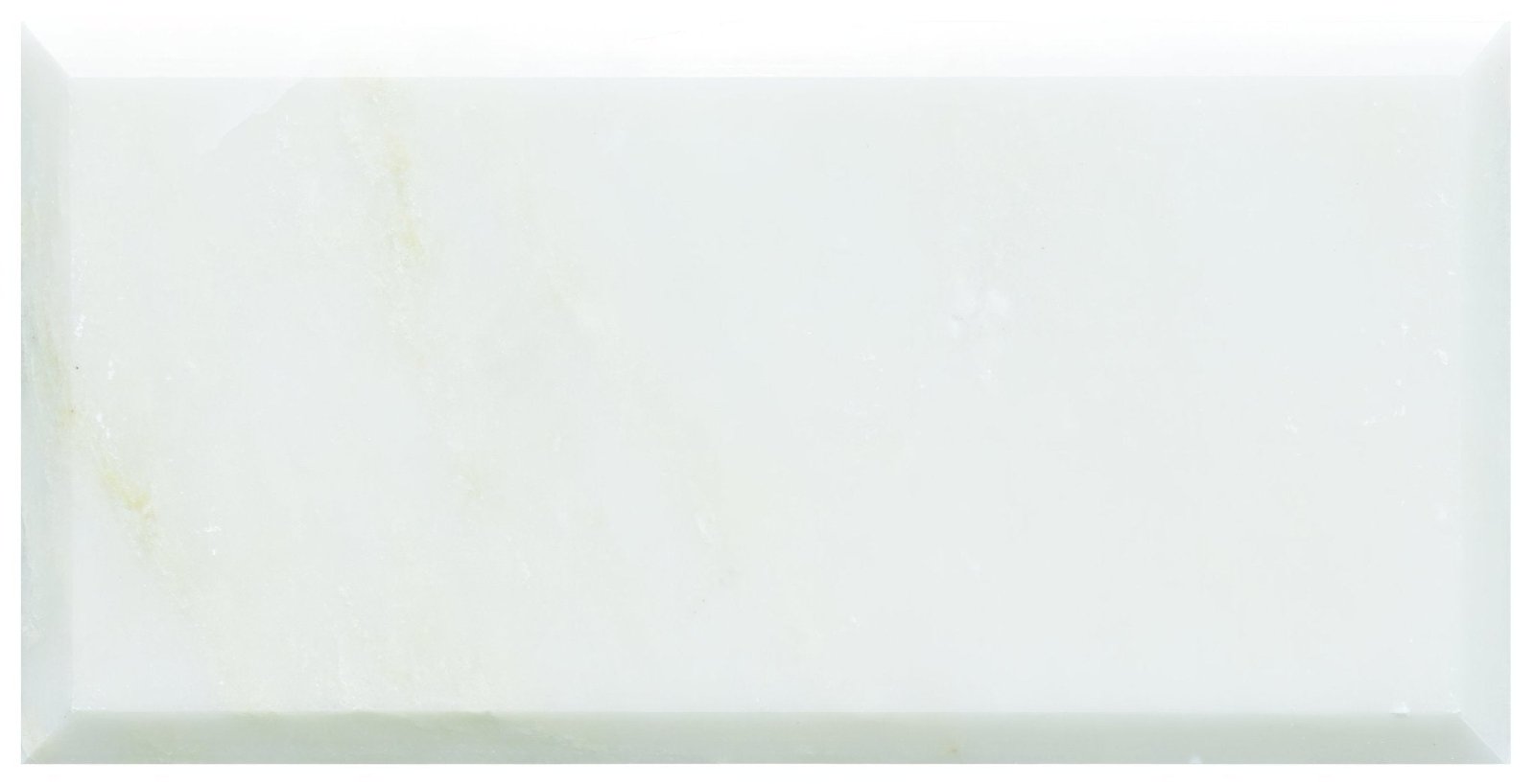 Viano White Polished Bevel Marble 200 x 100mm