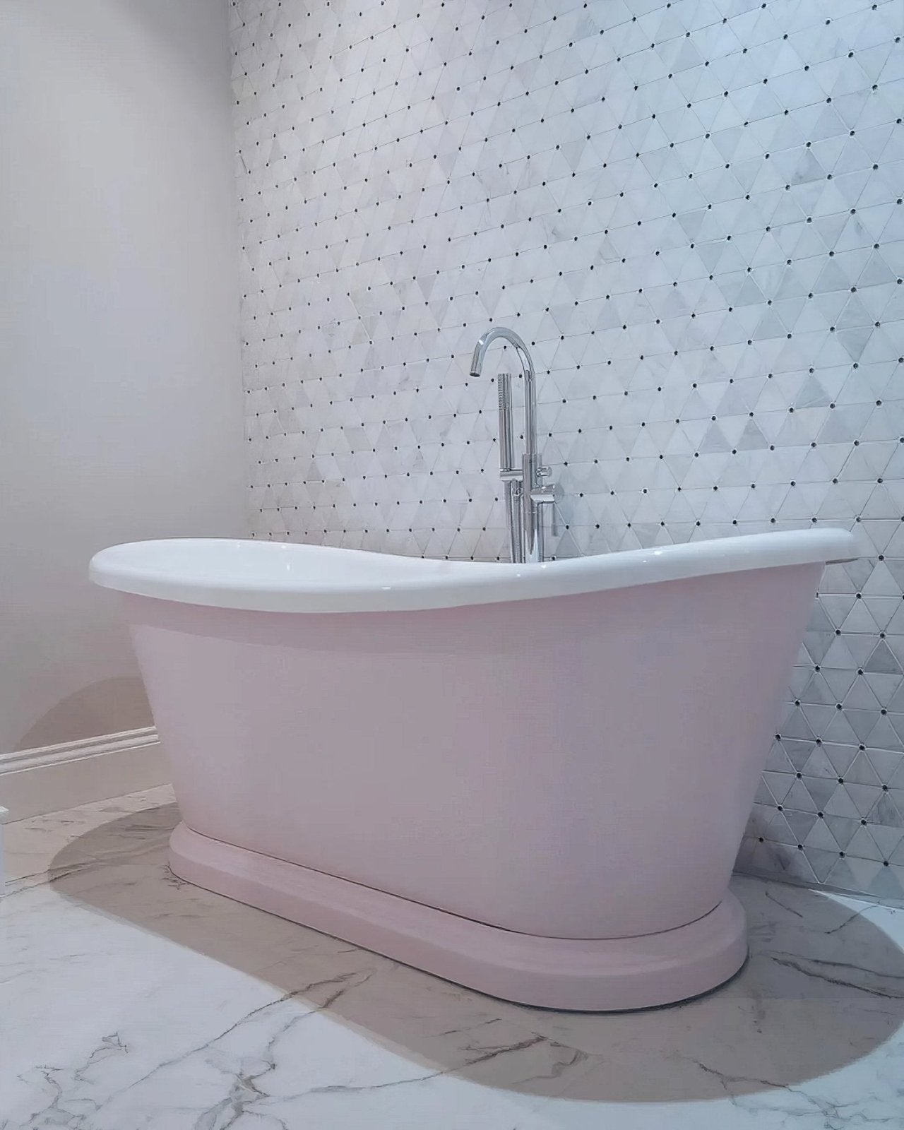 Victorian Diamond Marmara Mirror Mosaic