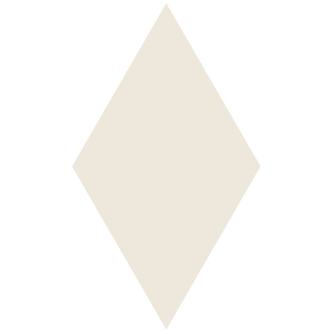 Victorian floor tile diamond colours 182 x 105mm solid off-white with smooth edges and uniform matte finish