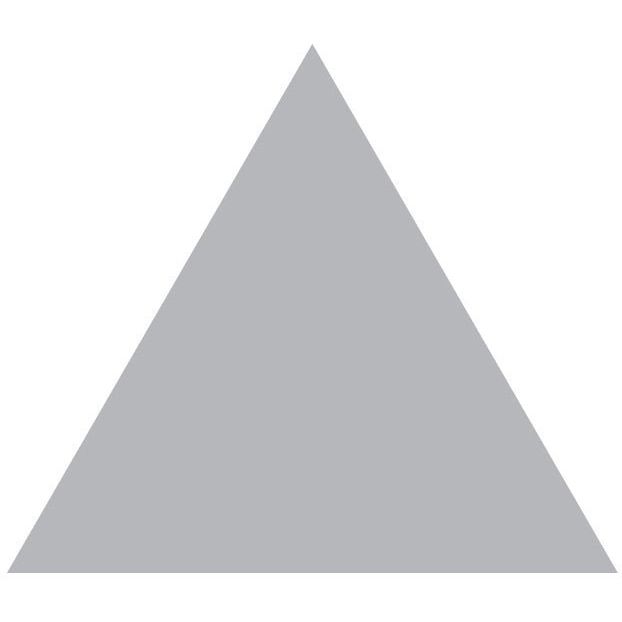 Victorian floor tile solid gray equilateral triangle 104 x 89mm in durable ceramic for classic flooring designs