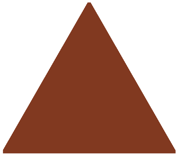 Victorian Floor Tile Equilateral Triangle Colours 104 x 89mm